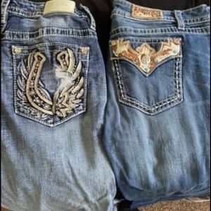 Miss me jeans. Pink shirts